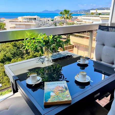 Panoramic Sea View With Pool 4ppl - Juan Les Pins אנטיב